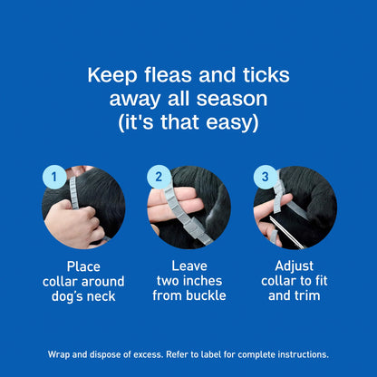 Flea & Tick Collar plus for Dogs & Puppies, 2 Pack, 12 Month Protection, Adjustable One Size, Kills Fleas, Ticks & Repels Mosquitoes, excluding California