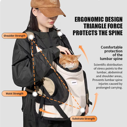 Pet Front Carry Chest Backpack – Stylish, Secure & Super Comfortable for Outdoor Adventures