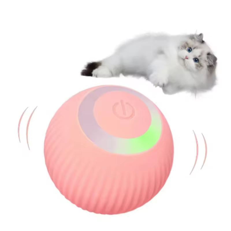 Automatic Electric Cat Ball Toy Interactive Rolling Smart Self-Moving Kitten Plaything for Indoor Cats Training and Fun