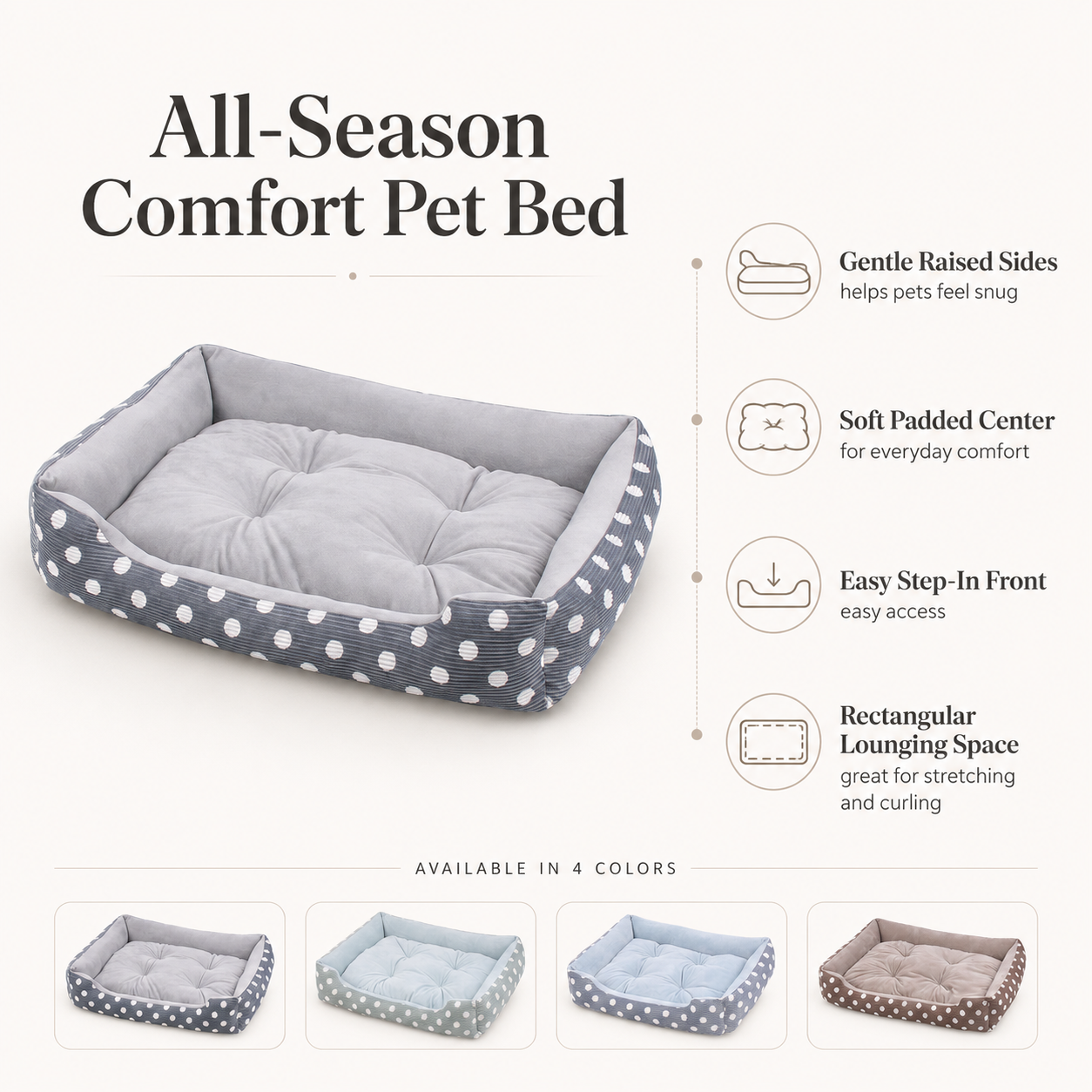 PetCozy All-Season Comfort Pet Bed