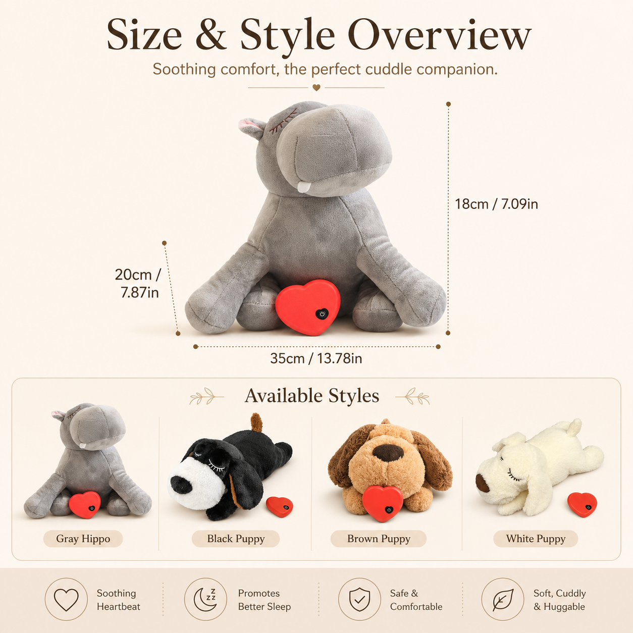PetCozy Anxiety Relief Sleep Toy