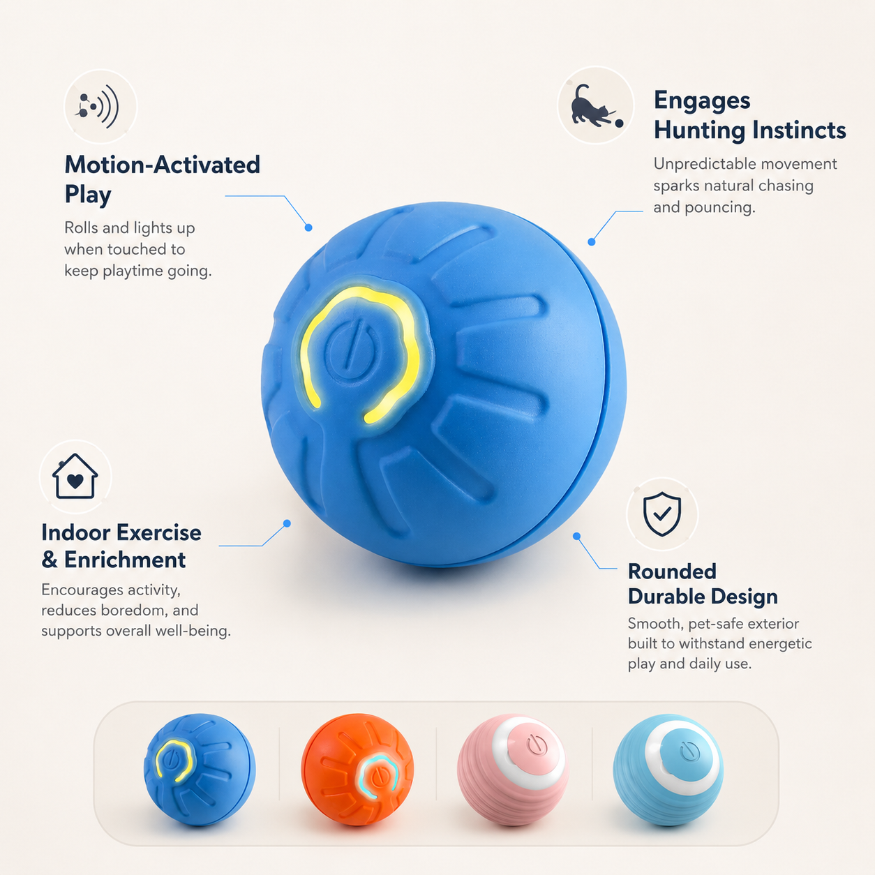 PetCozy Interactive Smart Pet Toy Ball