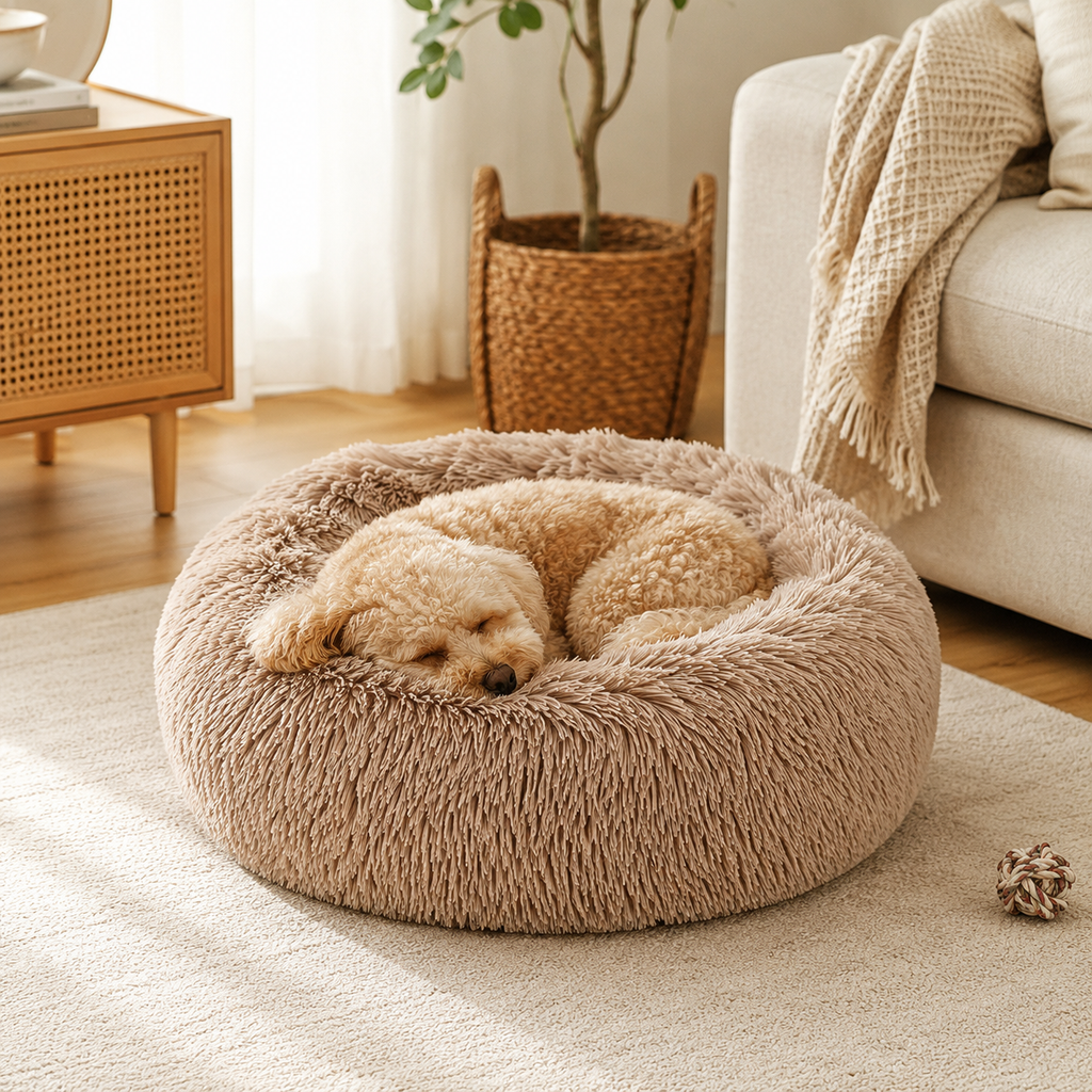 PetCozy Calming Donut Anxiety Pet Bed