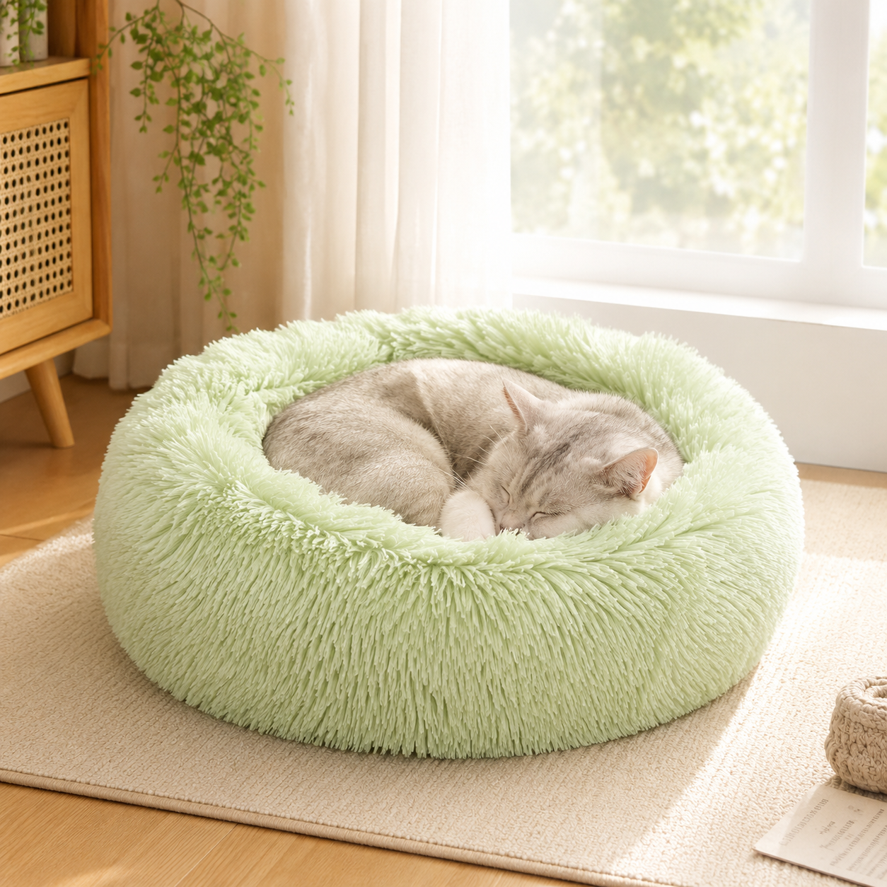 PetCozy Calming Donut Anxiety Pet Bed