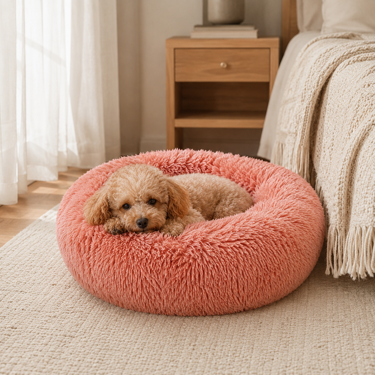PetCozy Calming Donut Anxiety Pet Bed
