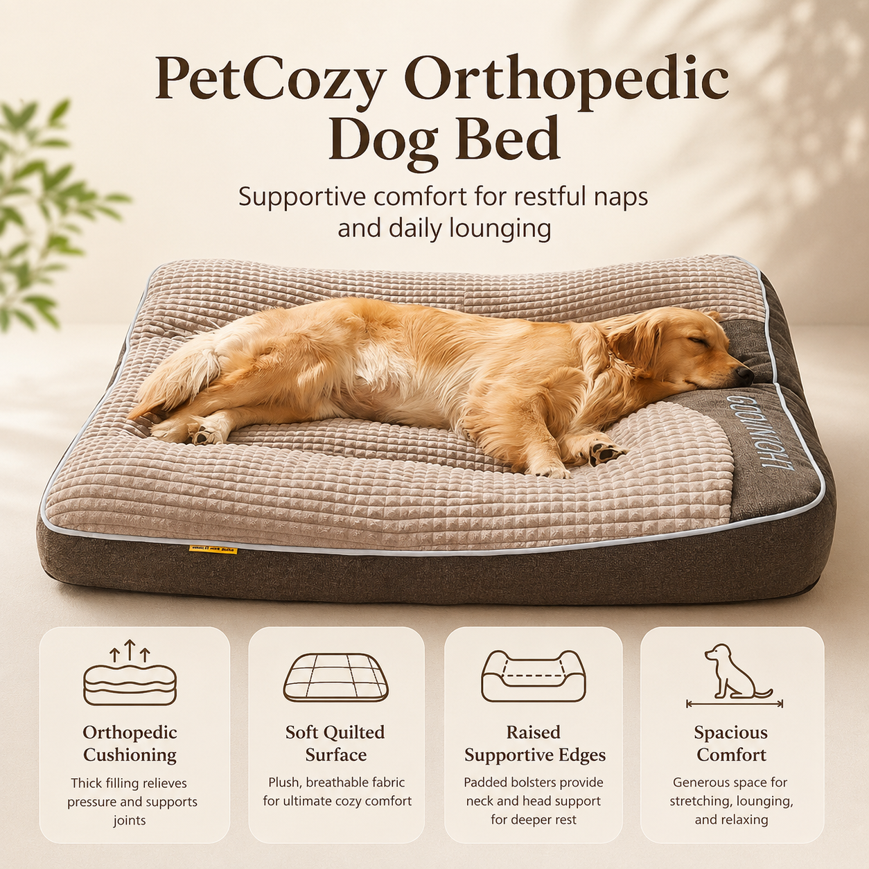 PetCozy Orthopedic Dog Bed