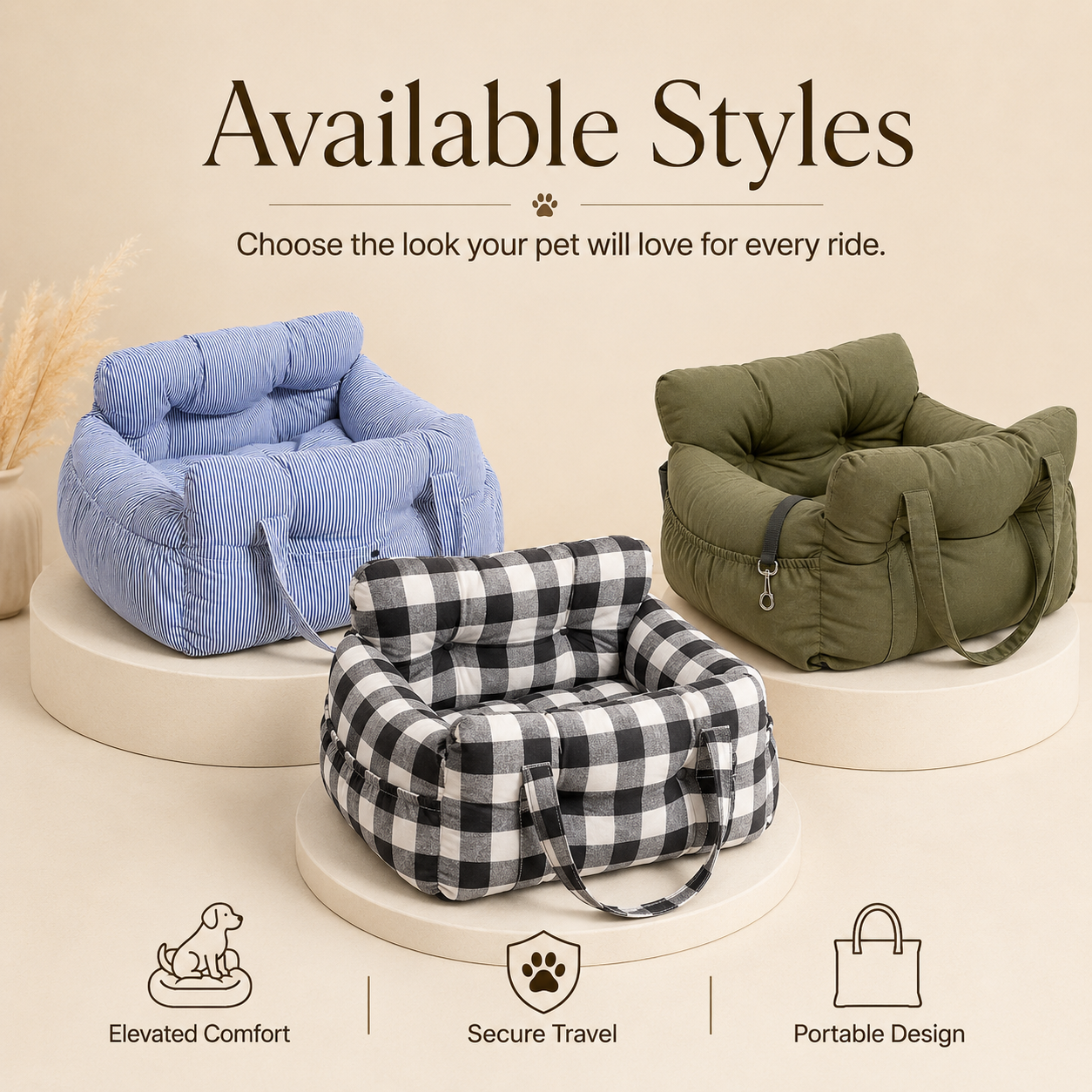 PetCozy Elevated Travel Booster Car Seat