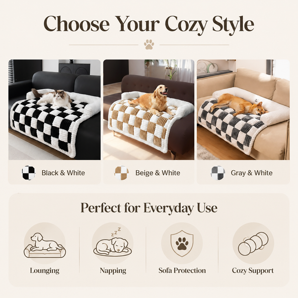 PetCozy Plush Pet Couch Bed