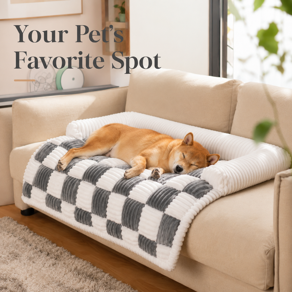 PetCozy Plush Pet Couch Bed