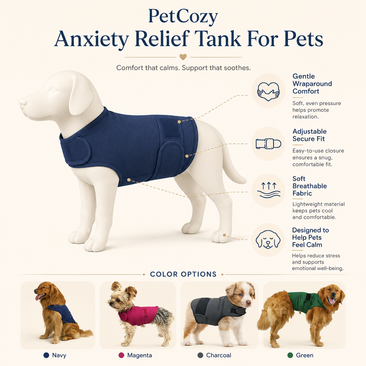 PetCozy Anxiety Relief Tank For Pets