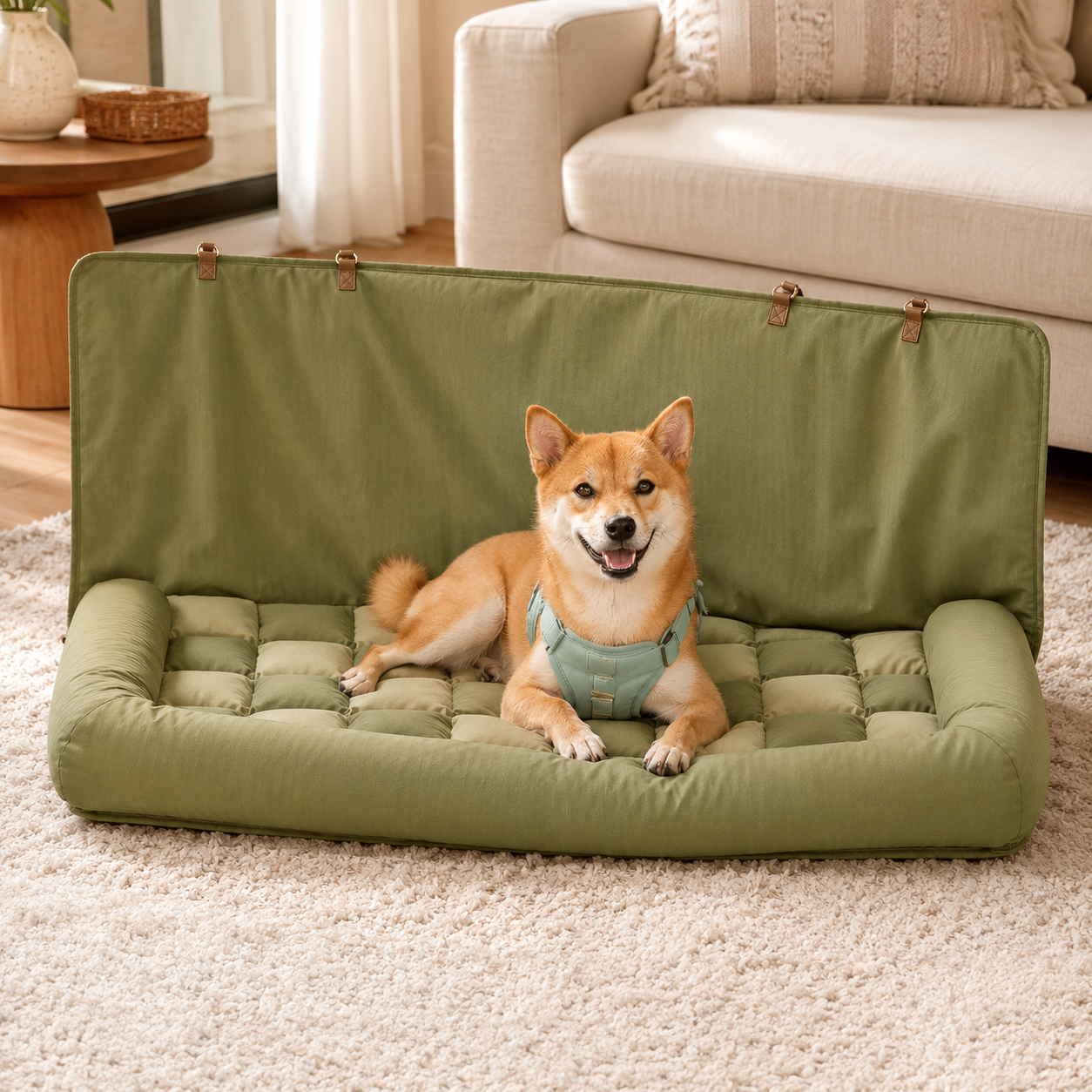 PetCozy 2-in-1 Travel Safety Nest & Calming Home Bed