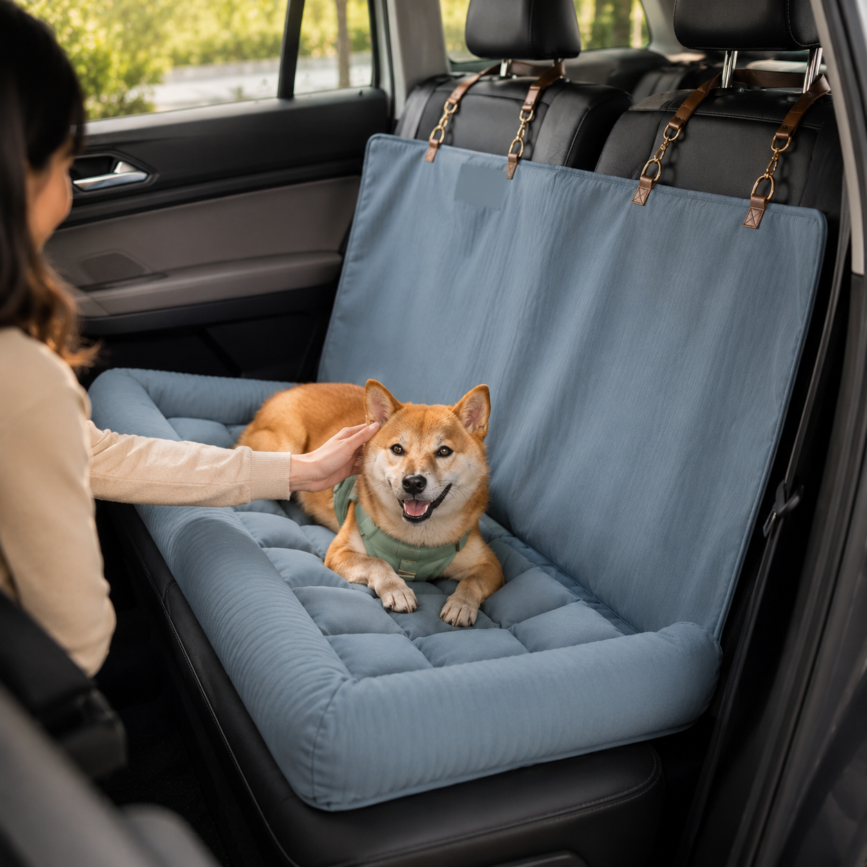 PetCozy 2-in-1 Travel Safety Nest & Calming Home Bed