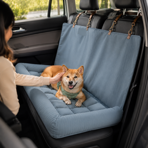 PetCozy 2-in-1 Travel Safety Nest & Calming Home Bed